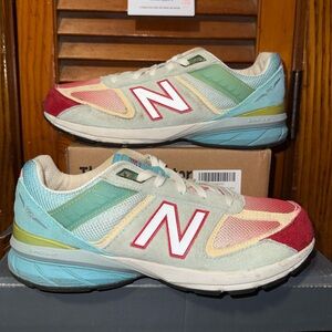 Size 7 - New Balance 990v5 Blue Red Sneakers (GC990BP5)